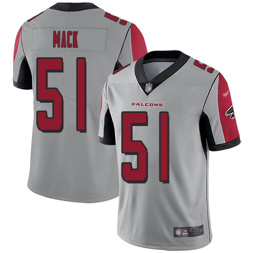 Atlanta Falcons Limited Silver Men Alex Mack Jersey NFL Football #51 Inverted Legend->youth nfl jersey->Youth Jersey